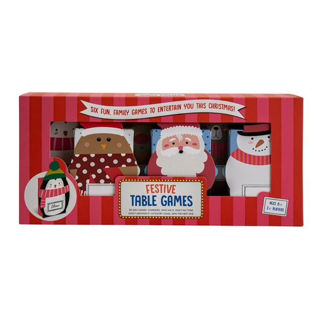 Festive Mini Games Pack with Six Party Games and Paper Hats