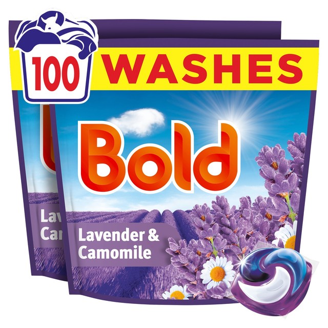 Bold laundry detergent capsules Lavender & Camomile 100 washes - British product