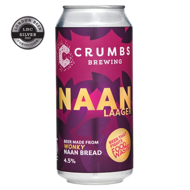 Crumbs Brewing Naan Laager beer 440ml - British product