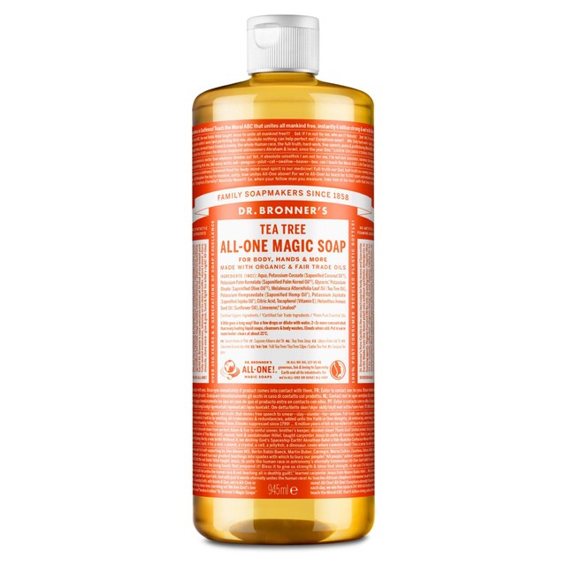 Dr Bronner Tea Tree Castile Liquid Soap 945ml - British product