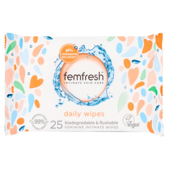 Femfresh Daily Intimate Hygiene Wipes 25 pack - British product