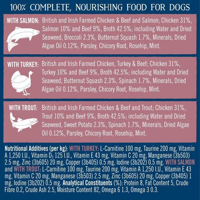 Butcher's Healthy Heart dog food variety pack 6x390g tins - British product