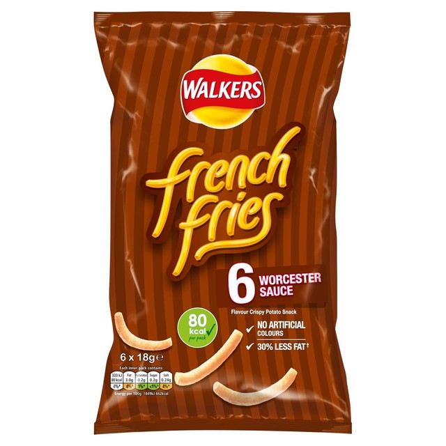 Walkers Worcester Sauce crisps multipack 6x18g (British brand)