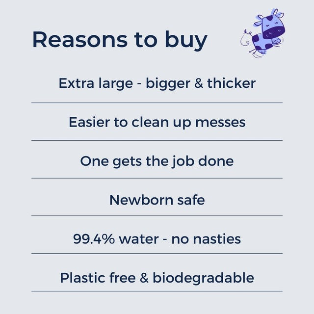 Mum & You OneWipe XL baby wipes 4 pack, imported from the UK