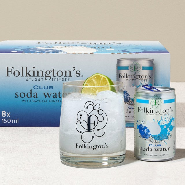 Folkington's Club Soda 8 x 150ml - British product