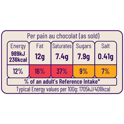 Ocado All Butter Pain au Chocolat Bakverk Pakke med 4