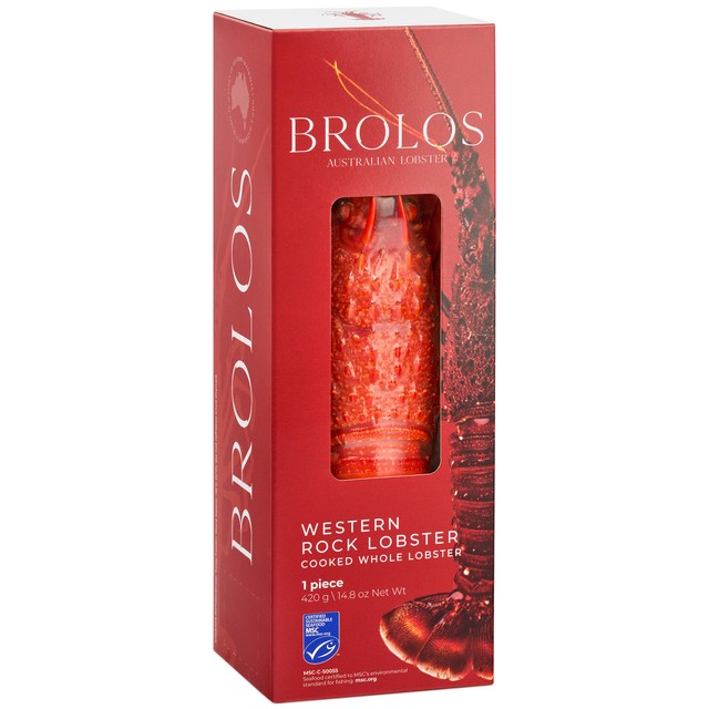 Brolos Western Rock Lobster Whole frozen lobster 420g - British product