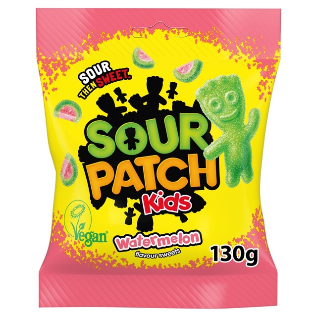 Cadbury Sour Patch Kids watermelon flavour sweets 130g (British brand)