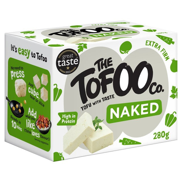 Tofoo Naked Organic Extra Firm Tofu 280g (British brand)