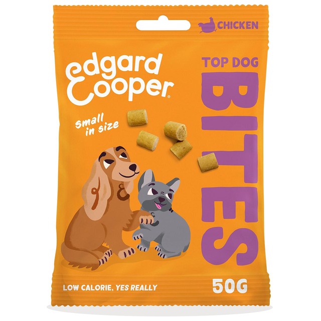 Edgard & Cooper grain-free chicken small bites dog treats 50g - British product