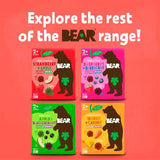 Bear Paws strawberry and apple fruit shapes 5x20g multipack - British product