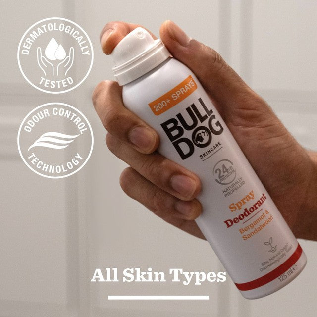 Bulldog Bergamot & Sandalwood deodorant spray - British product