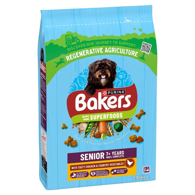 Bakers senior chicken with vegetables dry dog food 2.85kg - British product