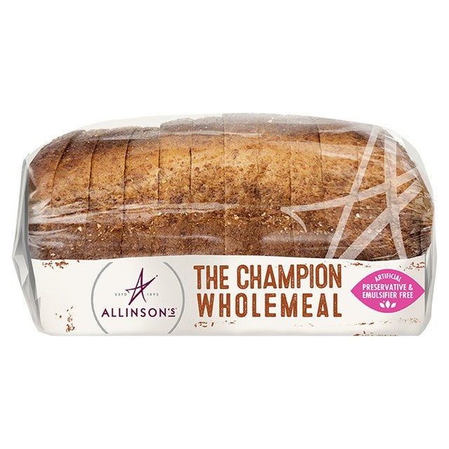 Allinson's wholemeal bread topped with oat bran 650g - British product