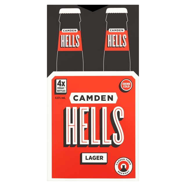 Camden Hells Lager beer 4 x 330ml - British product