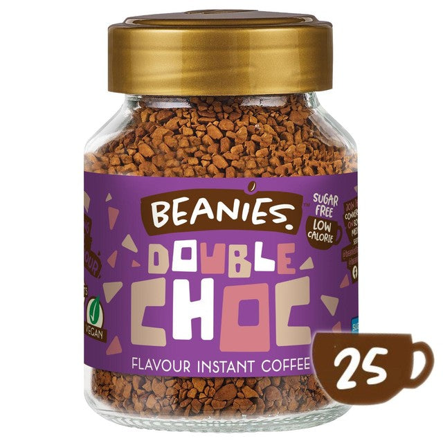 Beanies double chocolate flavour instant coffee 50g - British product