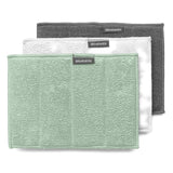 Brabantia microfibre cleaning pads jade green set of 3 16x22cm - British product