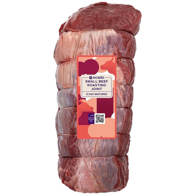 Ocado small beef roasting joint 850g, imported from the UK