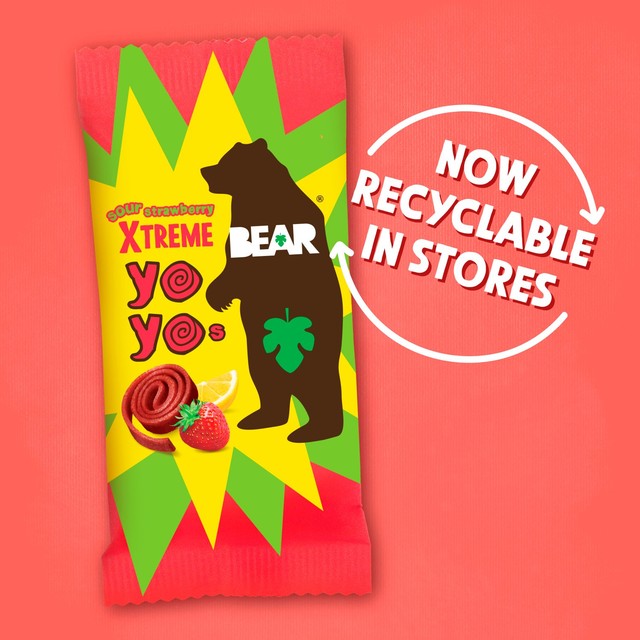 Bear Yoyos strawberry apple fruit rolls 100g - British product