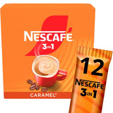 Nescafe Caramel instant coffee mix 12 packets - British product