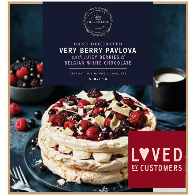 M&S very berry pavlova frozen dessert 670g, imported from the UK