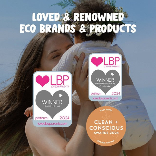 Naty compostable unscented baby wipes triple pack, imported from the UK