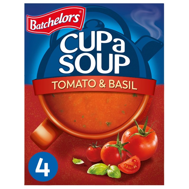 Batchelors Tomato & Basil Cup Soup 4 x 26g - British product