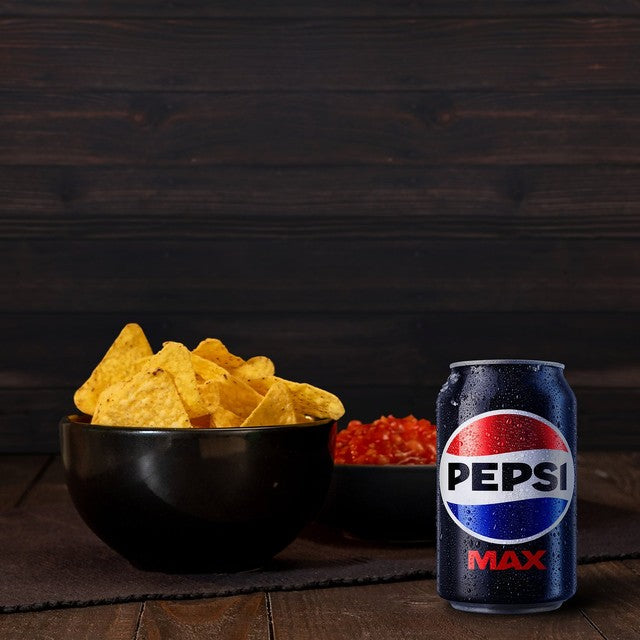 Pepsi Max sugar-free cola 24 x 330ml cans, imported from the UK