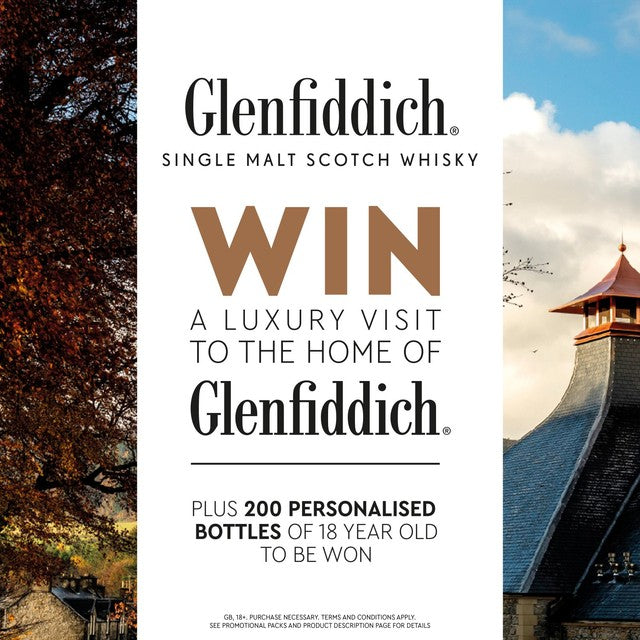 Glenfiddich single malt Scotch whisky 12 Year Old 70cl, UK version