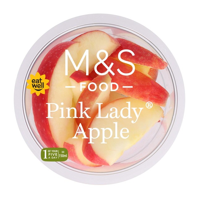 M&S Pink Lady apple slices 90g, imported from the UK
