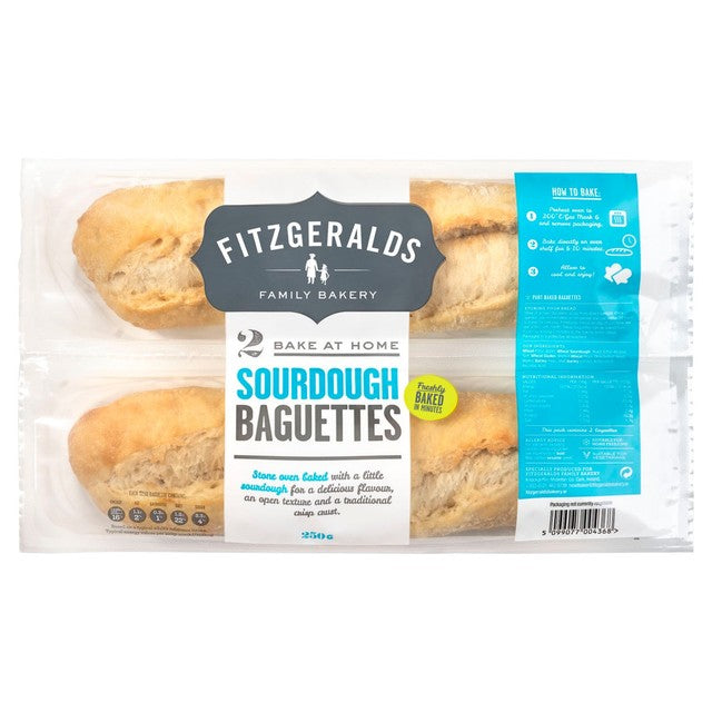 Fitzgeralds sourdough baguettes 2 pack - British product
