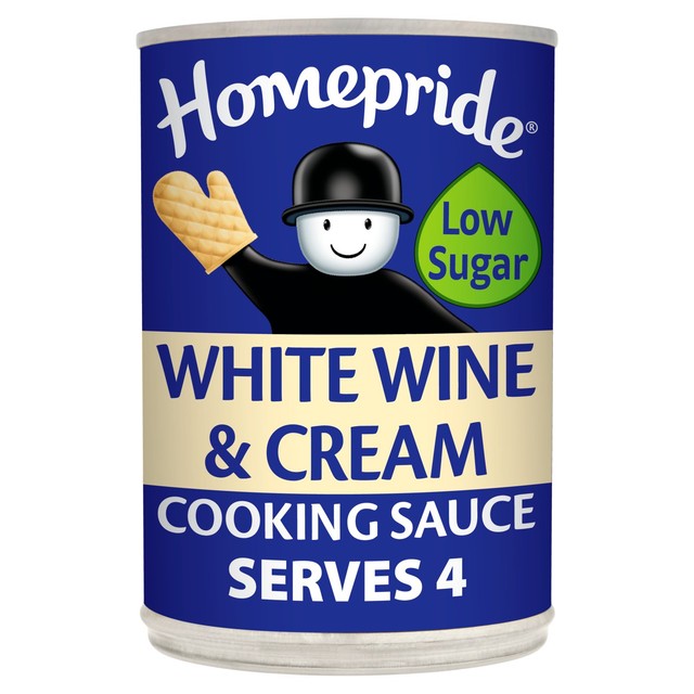 Homepride white wine and cream cooking sauce 400g, UK version