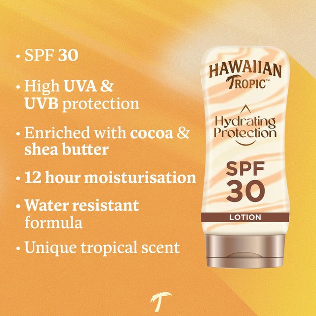 Hawaiian Tropic hydrating sun protection lotion SPF 30 180ml, UK version