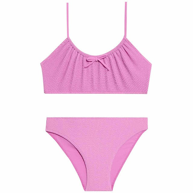 M&S Glitter Crinkle Bikini Purple 6-7 Years, imported from the UK