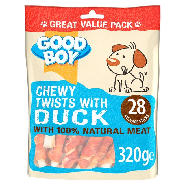 Good Boy Chewy Twists with Duck dog treats 320g, UK version