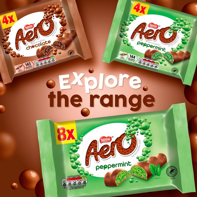 Aero peppermint chocolate bars 4 x 27g - British product