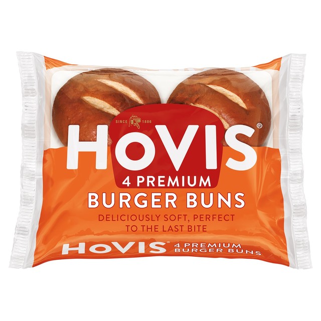 Hovis Premium Burger Buns 4 per pack, UK version
