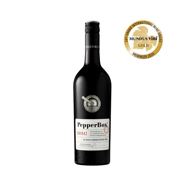 Pepper Box red wine Shiraz 75cl, imported from the UK