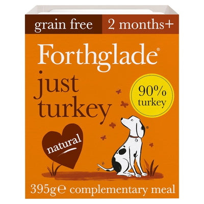 Forthglade Complementary Grain Free Wet Dog Food Just 90% Turkey 395g
