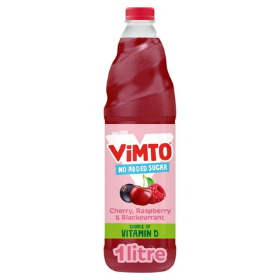 Vimto Cherry Raspberry and Blackcurrant Squash Concentrated Fruit Juice 1L