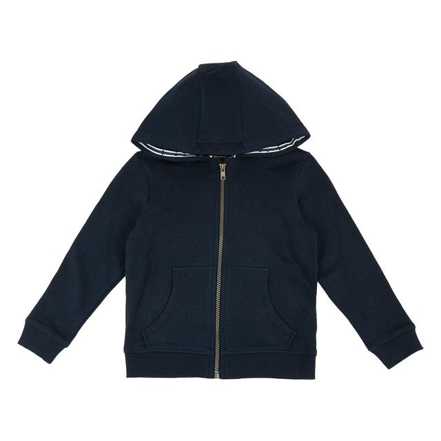 M&S boys cotton plain hoodie navy 4-5 years, imported from the UK