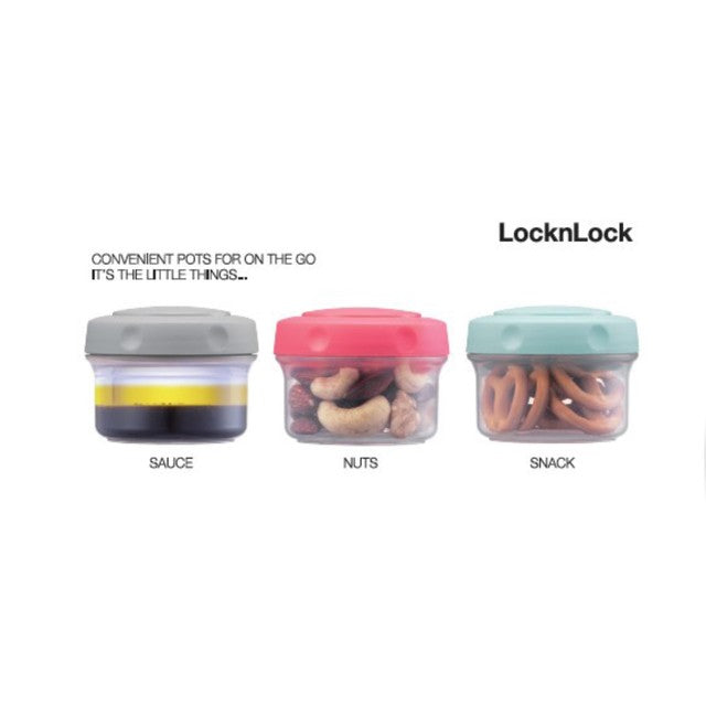 Locknlock mini round storage containers set of 3, 80ml, UK version