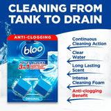Bloo original blue toilet rim blocks 2 x 50g - British product