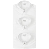 M&S boys regular fit easy to iron school shirts, white, 11-12 years, imported from the UK
