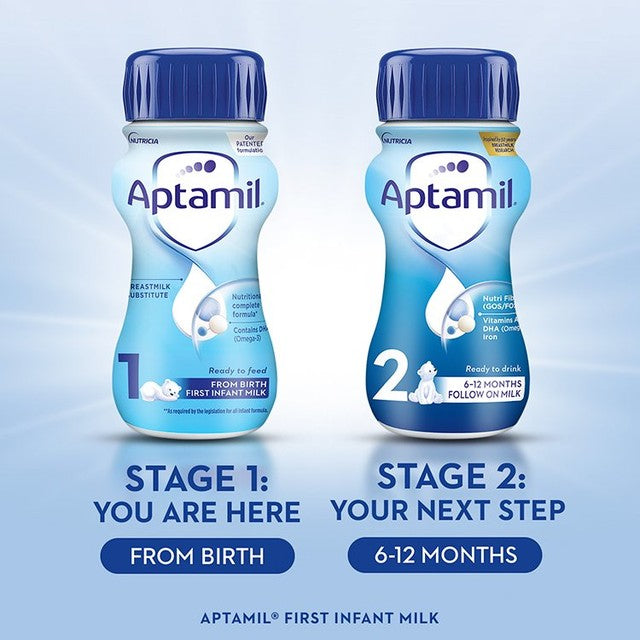 Aptamil infant milk formula ready to feed 6 x 70ml - British product