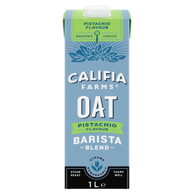 Califia Farms pistachio flavour oat drink barista blend 1L - British product