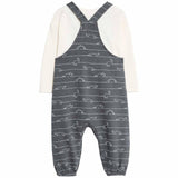 M&S Dino Dungarees set with T-shirt 6-9 Months, imported from the UK