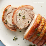 Ocado pork crackling loin joint boneless 1.25kg, imported from the UK