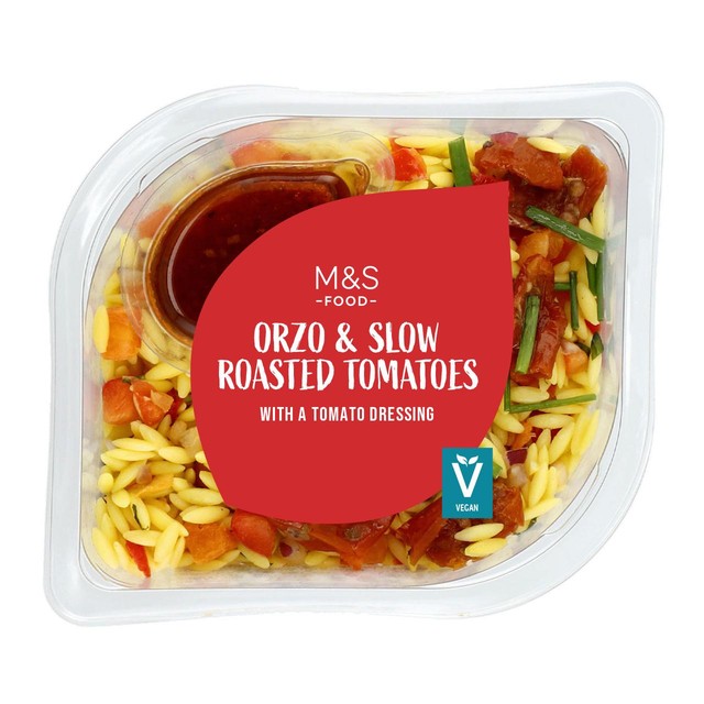 M&S orzo and slow roasted tomatoes salad 200g, imported from the UK