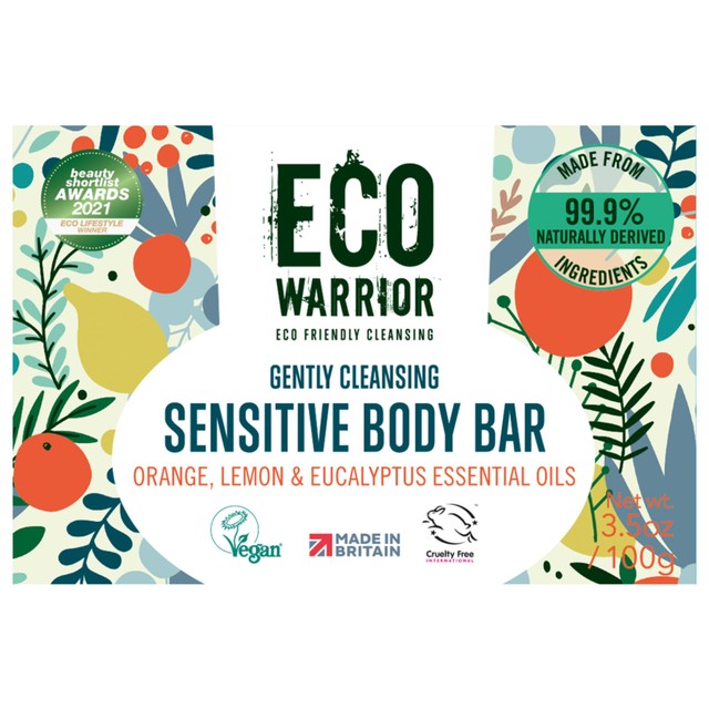 Eco Warrior Sensitive Body Bar soap 100g - British product